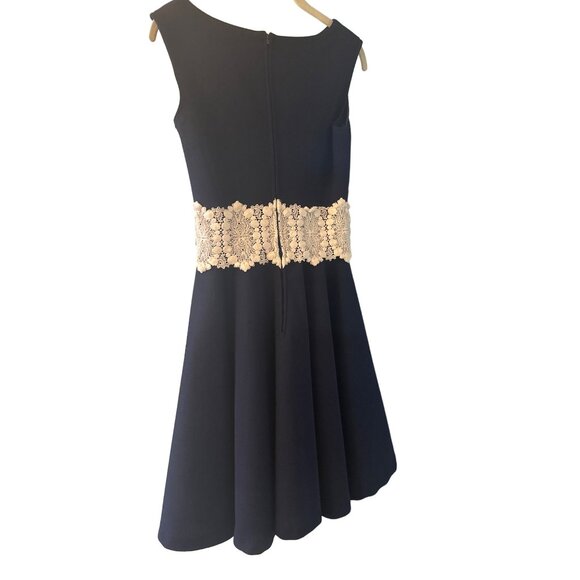 Carole King Crown Collection Navy Dress Size 11 With Lace Accent intage 60's - Picture 3 of 5